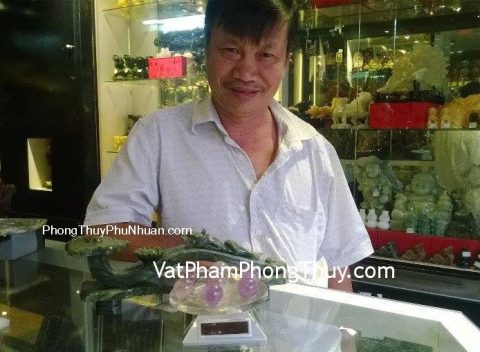 Chú Dũng - Khách mua Gậy như ý M080, Đĩa thất tinh thạch anh tím R093