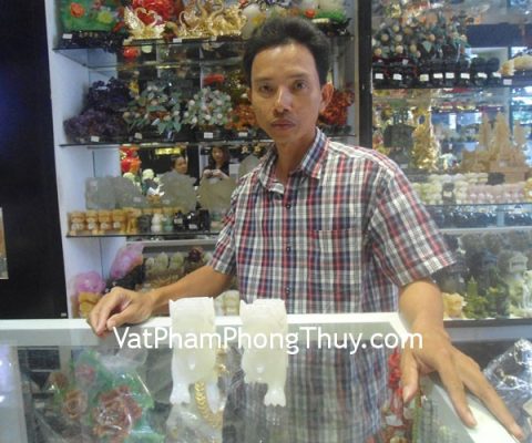 Anh Lợi - khách hàng mua cặp tỳ hưu bạch ngọc H001