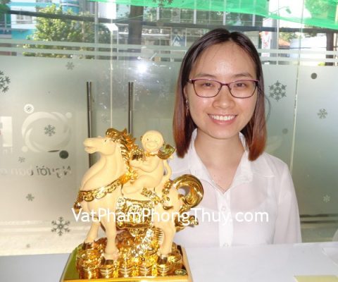 Chị Xuân - khách hàng mua Khỉ tài lộc cưỡi ngựa thần-phước K038M