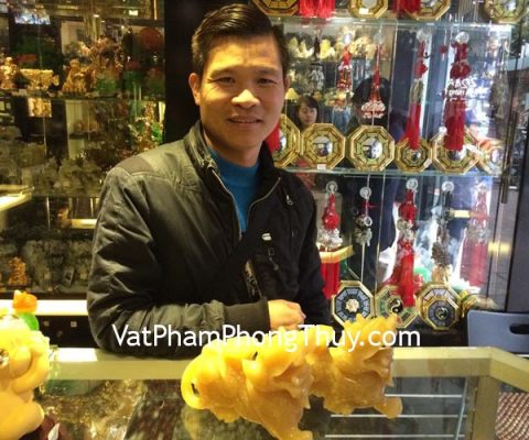 Anh Toản- khách hàng mua tỳ hưu Hoàng Long vảy rồng M015