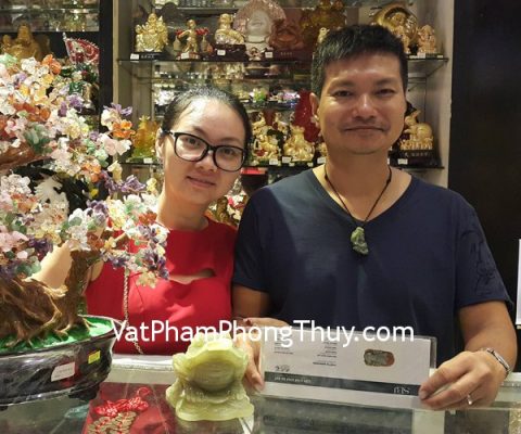 Chị Hạnh - Khách hàng mua cóc đã cẩm thạch CTT-M, mặt ve ngọc Phỉ Thúy S822, cây tài lộc ngũ hành KC002 và tiền xu may mắn CC1134