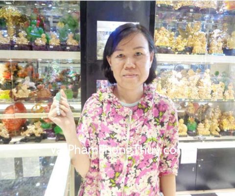 Chị Hà - khách hàng mua Chuỗi Tỳ hưu Phỉ thúy S6012, Tỳ hưu vẩy rồng Ngọc Đông linh S932