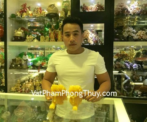 Anh Hiền - khách hàng mua cặp tỳ hưu ngọc Hoàng long GM011