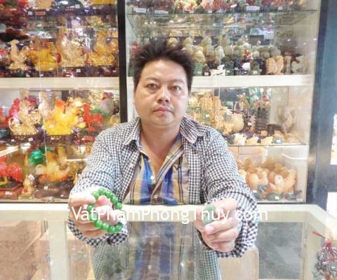 Anh Phong - khách hàng mua Chuỗi ngọc màu xanh bích Vân Nam lớn S6292, Tỳ hưu ngọc Đông Linh cõng tiền lớn S011