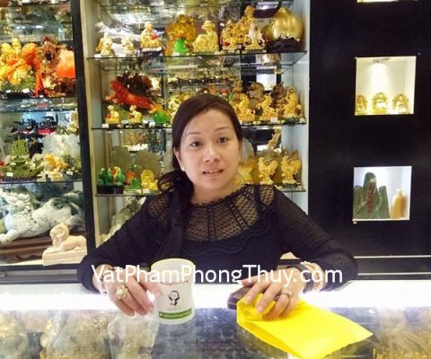 Chị CINDY DANG - khách hàng mua mặt Nhện Phỉ Thúy S5148, Chuỗi Phỉ Thúy S6272, Nhẫn Mẫu Đơn S6209