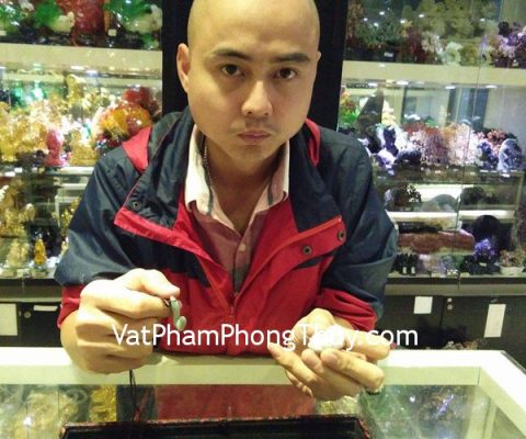 Anh Cường-Khách hàng mua mặt dây chuyền tỳ hưu phỉ thúy S6318 và mặt dây chuyền gậy như ý S831