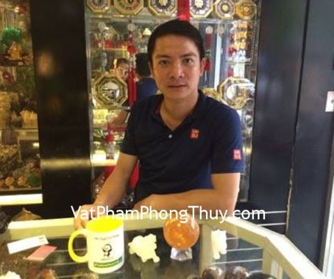 Anh Hùng- khách hàng mua tỳ hưu bạch ngọc nhỏ H007 và quả cầu thạch anh vàng non M191-S2-1421