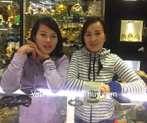 Chị Tuyết- khách hàng mua chuỗi thạch anh tóc xanh Uruguay S6370-S3-4397 và mặt nhẫn tỳ hưu đá ngọc đông linh S748