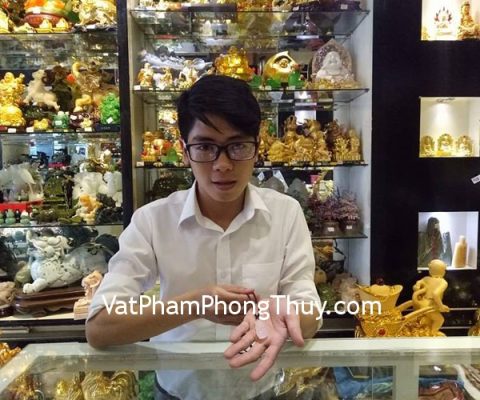 Anh Sang - khách hàng mua mặt hồ ly thạch anh hồng S6341