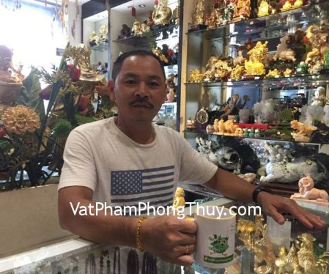 Anh Trúc- khách hàng mua chuỗi hổ phách hạt dĩa màu vàng trong A S6357-S3-3269