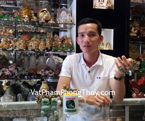 Anh Dũng - khách hàng mua cặp tỳ hưu ngọc đông linh M167, hồ lô bát tiên D205, đồng tử cưỡi kỳ lân D203 và chuỗi ngọc phỉ thúy xanh S6396