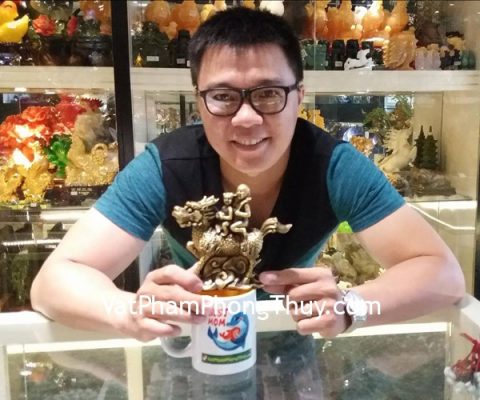 Anh Đan - khách hàng mua tượng kỳ lân tống tử D203