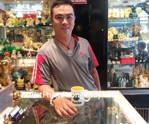 Anh Hoàng - Khách hàng mua Mặt Rồng ngọc Phỉ Thúy A+++ S6503 và Chuỗi tỳ hưu phỉ thúy 14 li S6405