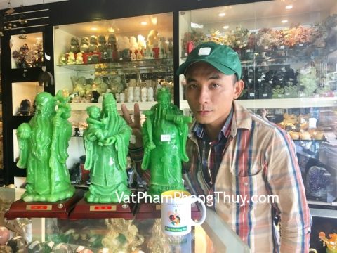 Anh Mỹ - khách hàng mua bộ tam đa Phúc Lộc Thọ xanh lớn H227G
