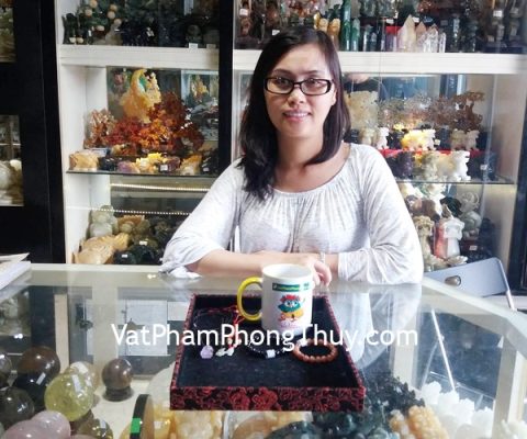 Chị Ngọc - khách hàng mua Chuỗi đá mặt trời đỏ S6363-2225, Chuỗi thạch anh tím đậm Uruguay S6361-1877, Hồ ly thạch anh tím S6343, Hồ lô ngọc Phỉ Thúy S6500