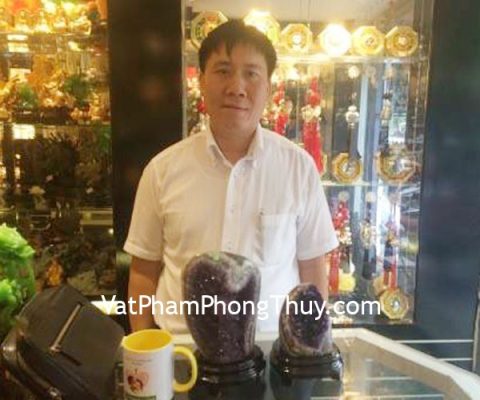 Anh Lương- khách hàng mua bông thạch anh tím nhỏ H096-S2-9996 và bông thạch anh tím lớn H097-S2-8190