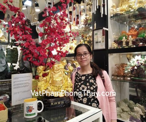 Chị Hà - khách hàng mua tượng Phật di lạc C133A