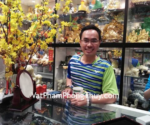 Anh Bình - khách hàng mua vòng tay thạch anh ưu linh trắng S6649-8057