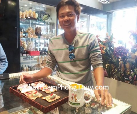 Anh Thơm - Khách hàng mua Hồ ly thạch anh trắng S6496, Tỳ hưu vẩy rồng mắt mèo S931, Tỳ hưu vẩy rồng đông linh S932, Tỳ hưu vẩy rồng ngọc tủy S935 và Mặt hổ mắt mèo S6721