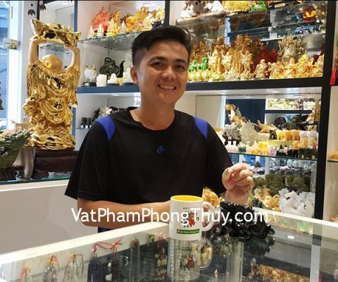 Anh Huy - khách hàng mua tượng tỳ hưu hắc ngà cánh vểnh GM010