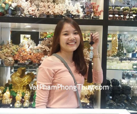 Chị Sang - khách hàng mua ngọc bội Phật Quan Âm S6419