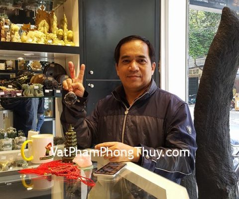Anh Tuấn - khách hàng mua uyên ương thạch anh hồng GM121, tháp Văn Xương lam ngọc GM059, tiền xu bát quái CC2001