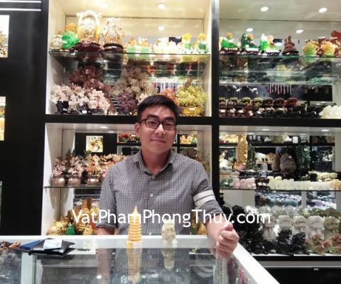 Anh Kiệt - khách hàng mua tỳ hưu Bắc Kinh xanh chuẩn BKX-S và tháp văn xương đá Hoàng Long GM061
