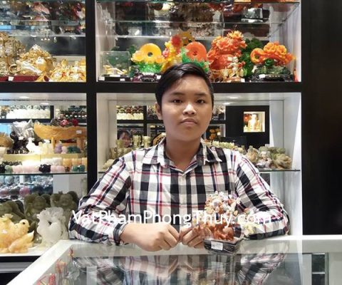 Em Thịnh - khách hàng mua mặt phật bản mệnh ngọc phỉ thúy tuổi Dậu S6640-7 và cây tài lộc ngũ hành nhỏ KC089