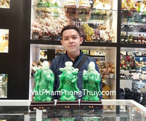 Anh Nhân - khách hàng mua tượng Phúc - Lộc - Thọ C151A và hồ lô khảm bát quái D244