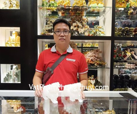 Anh Đức - khách hàng mua cặp tỳ hưu bạch ngọc nguyên bảo lớn H001