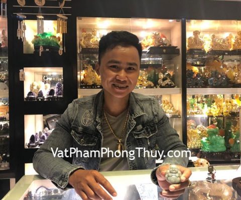 Anh Ninh - khách hàng mua Phật Di Lặc ngọc Myanmar S863
