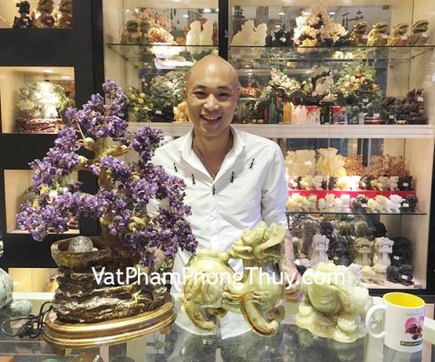 Anh Hùng - khách hàng mua Phong thủy luân thạch anh tím KC065, Tỳ hưu Bắc Kinh xanh BKX-L, Thiềm thừ Cẩm thạch Tây tạng CTT-L