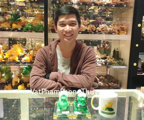 Anh Khải - khách hàng mua Cặp Tỳ hưu xanh ngọc LN059, Chuỗi thạch anh tóc đen S6751-S4-2489