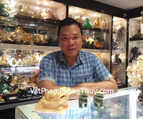 Anh Thụy - khách hàng mua Thiềm thừ hoàng long trung GM021 và Tỳ hưu lam ngọc có bờm GM016