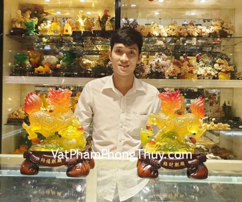 Anh Trưởng - khách hàng mua Cặp Kỳ Lân lưu ly C081A