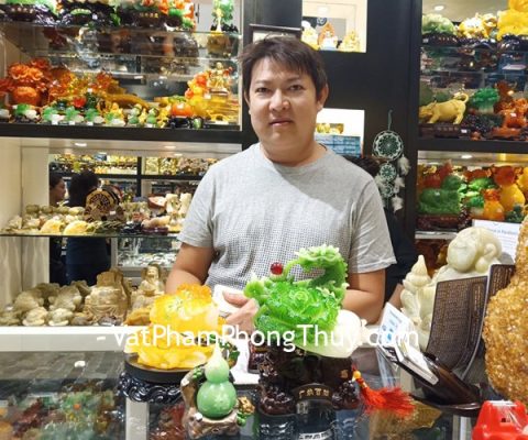 Anh Tăng - khách hàng mua tượng bắp cải LN082, tượng rồng xanh LN150, thiềm thừ chiêu tài LN099 và tượng hồ lô xanh LN201