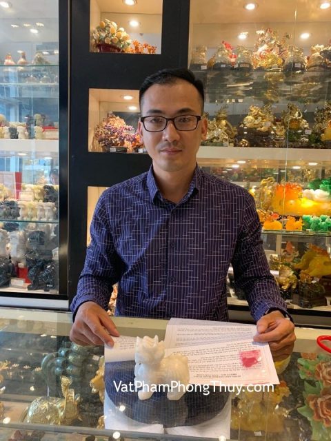 Anh Lương-Khách hàng mua Tỳ hưu Bắc Kinh trắng chuẩn BKT-S.