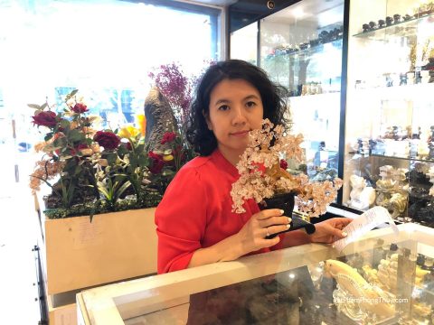 Chị Ly - Khách hàng mua Cây tài lộc thạch anh trắng  KC023.