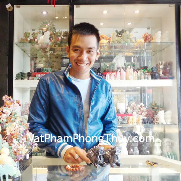 Anh Duy - khách hàng mua Cặp Tỳ hưu Bắc kinh đen BKD-S, Chuỗi tỳ hưu đá kim sa S008
