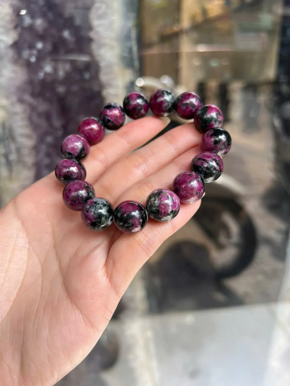 Chuỗi Ruby xanh thẩm đỏ Nam Mỹ (80g) S6247-S4-4160