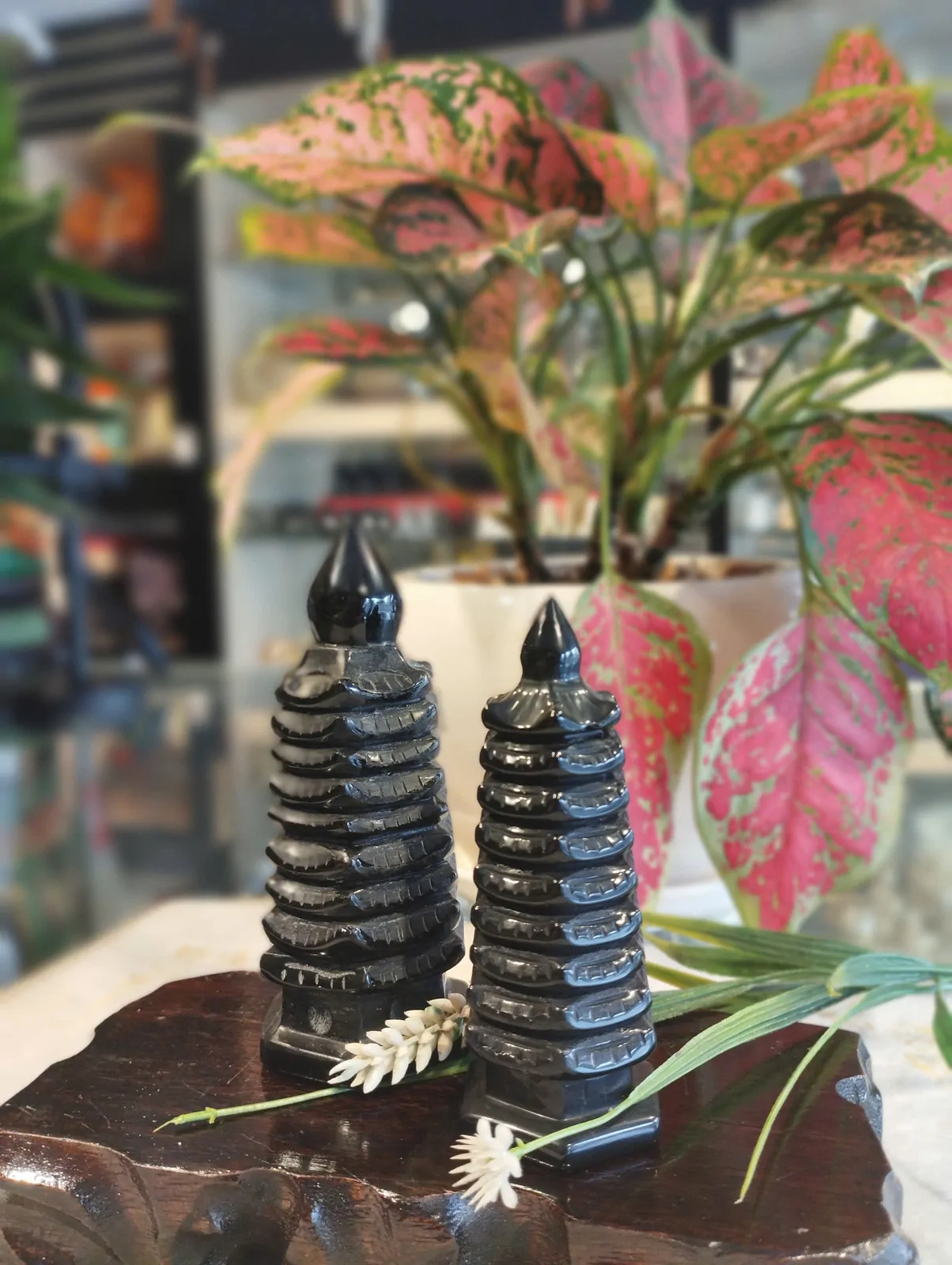 Tháp văn xương hắc ngà 9 tầng nhỏ HM071