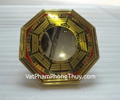Bát quái bọc nhôm vàng lõm trung- 7in K1203