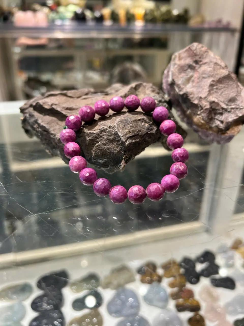 Chuỗi Ruby hạt vát nhiều mặt A+++++ (28.7g - 20 bi) S6757-S1-6314