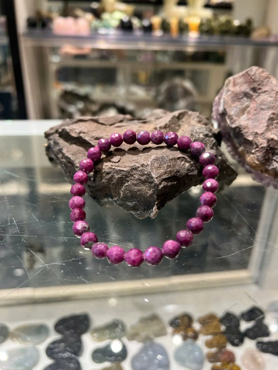 Chuỗi Ruby hạt vát nhiều mặt A+++++ (19.1g - 28 bi) S6757-S1-4202