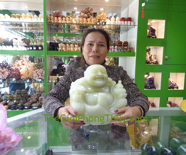 Chị Ngọc - Khách hàng mua Phật Di Lạc cẩm thạch ngồi FPDL-CTN