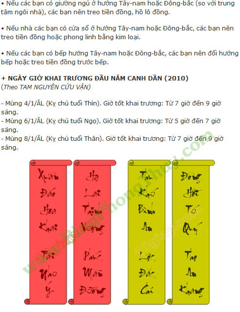 Xuất hành, chọn tuổi xông nhà, xông đất, khai trương đầu năm