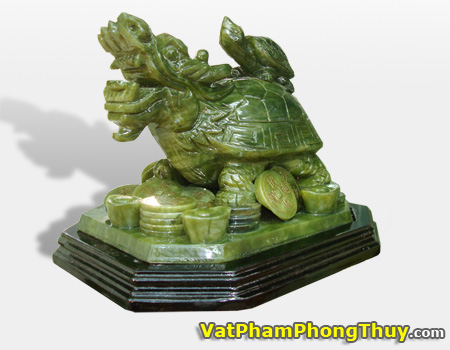 Rùa đầu rồng cõng con - lam ngọc