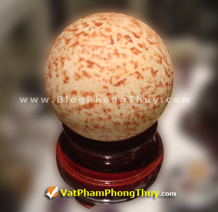 Quả cầu phong thủy đá dạ minh châu unakite