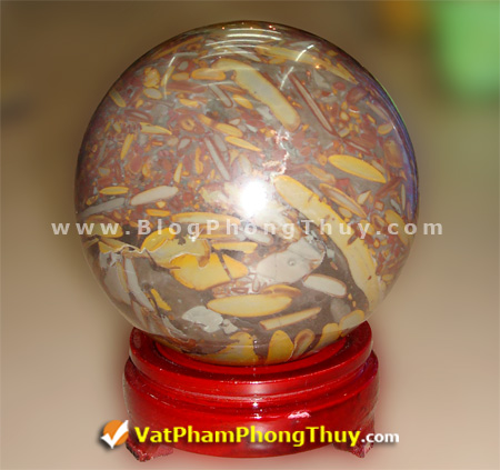 Quả cầu phong thủy đá nữ oa vá trời