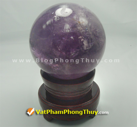 Quả cầu phong thủy đá thạch anh tím Amethyst